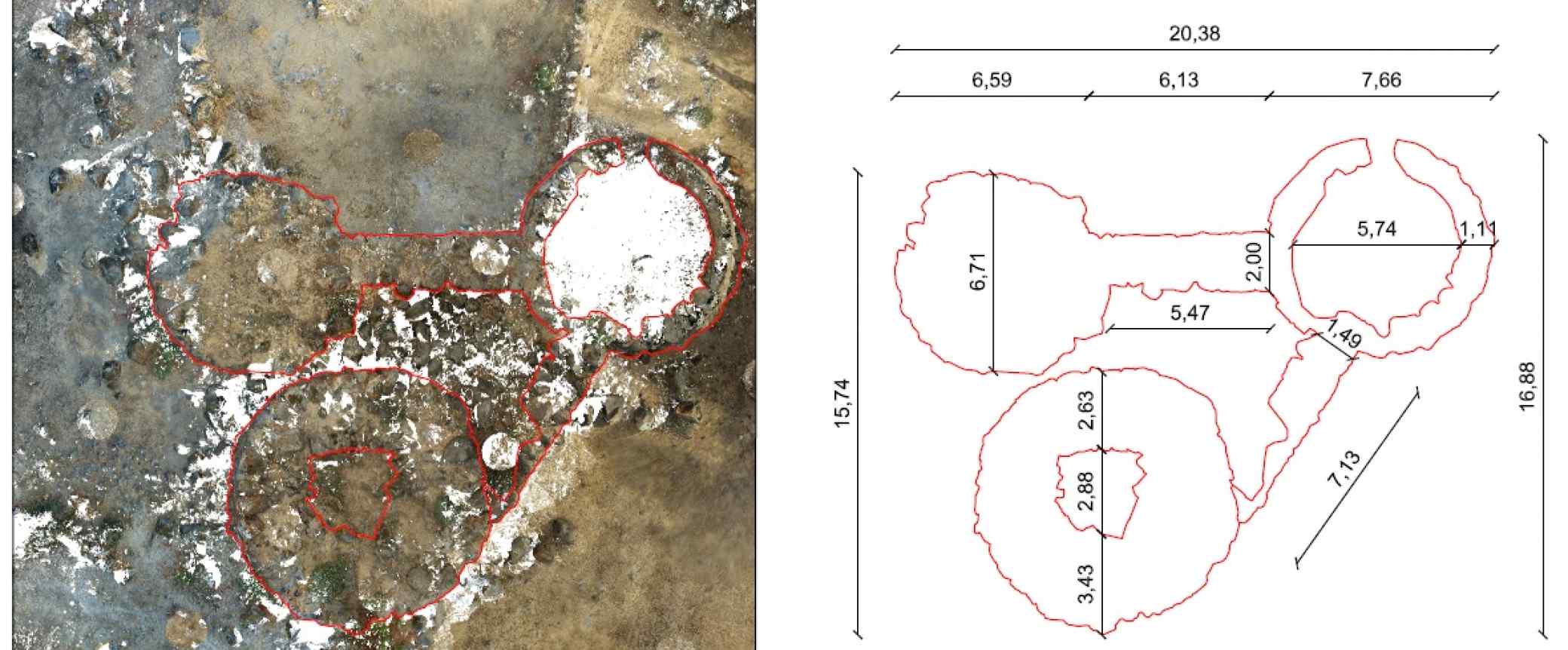 Proyecto Nuraghe – Prima Parte linee essenziali pianta nuraghe e misure