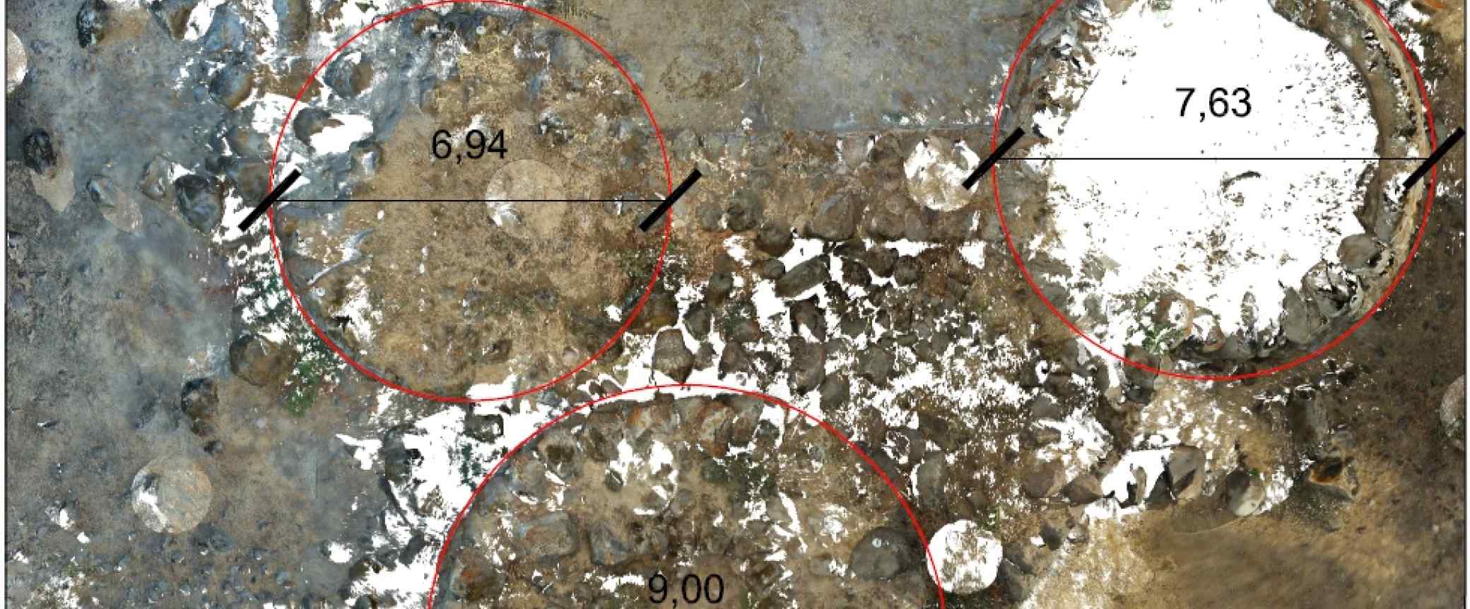 Proyecto Nuraghe – Prima Parte pianta con dimensioni torri